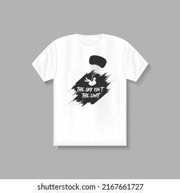 Einfaches T-Shirt-Design für skydiving Vektorkunst.