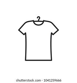 simple t shirt icon with hanger 