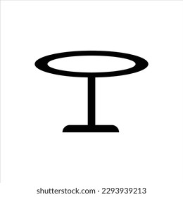 simple table design black and white isolated