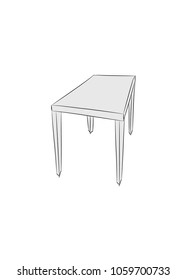 simple table illust