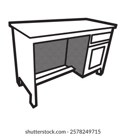 simple table image vector with storage