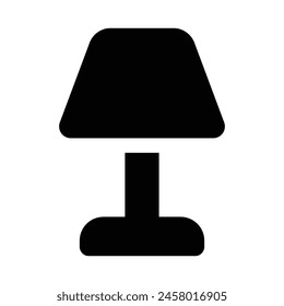 Simple Table Lamp solid icon. The icon can be used for websites, print templates, presentation templates, illustrations, etc	