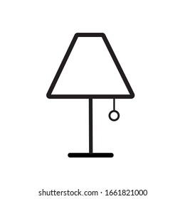 Simple Table Lamp Vector Icon