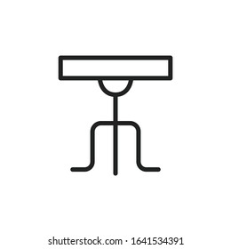 Simple table line icon. Stroke pictogram. Vector illustration isolated on a white background. Premium quality symbol. Vector sign for mobile app and web sites.