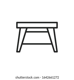 Simple table line icon. Stroke pictogram. Vector illustration isolated on a white background. Premium quality symbol. Vector sign for mobile app and web sites.