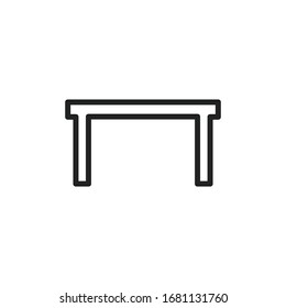 Simple table line icon. Stroke pictogram. Vector illustration isolated on a white background. Premium quality symbol. Vector sign for mobile app and web sites.