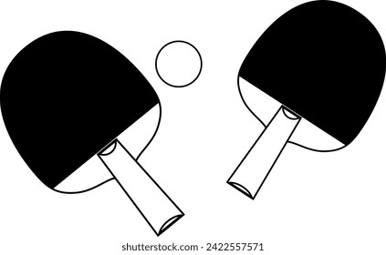 Einfache Tischtennis-Ikone. Eine Illustration.