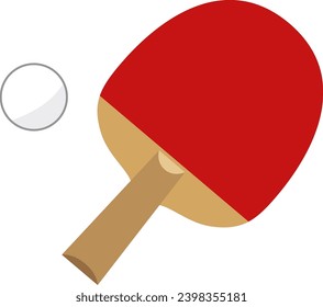 Simple table tennis illustration. icon