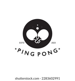 simple table tennis logo, ping pong creative logo template. sports games, clubs, tournaments and championships. vector