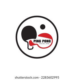 simple table tennis logo, ping pong creative logo template. sports games, clubs, tournaments and championships. vector