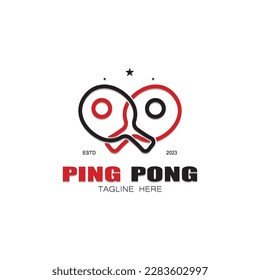 simple table tennis logo, ping pong creative logo template. sports games, clubs, tournaments and championships. vector