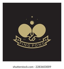 simple table tennis logo, ping pong creative logo template. sports games, clubs, tournaments and championships. vector