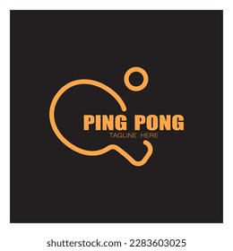 simple table tennis logo, ping pong creative logo template. sports games, clubs, tournaments and championships. vector