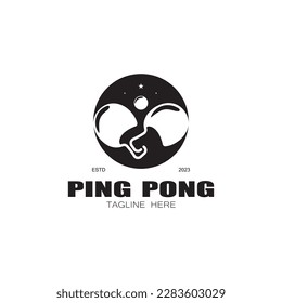 simple table tennis logo, ping pong creative logo template. sports games, clubs, tournaments and championships. vector