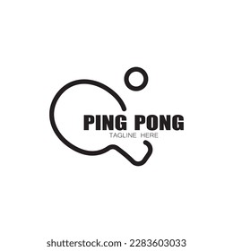 simple table tennis logo, ping pong creative logo template. sports games, clubs, tournaments and championships. vector