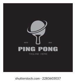 simple table tennis logo, ping pong creative logo template. sports games, clubs, tournaments and championships. vector
