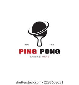 simple table tennis logo, ping pong creative logo template. sports games, clubs, tournaments and championships. vector