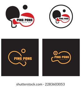 simple table tennis logo, ping pong creative logo template. sports games, clubs, tournaments and championships. vector