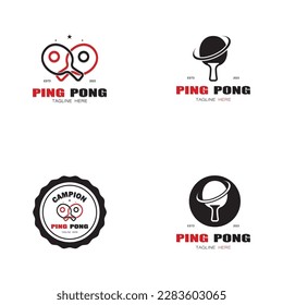 simple table tennis logo, ping pong creative logo template. sports games, clubs, tournaments and championships. vector