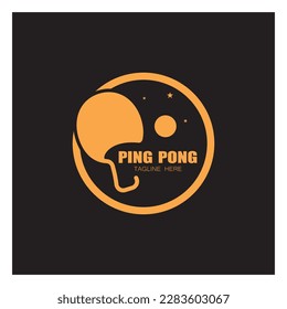 simple table tennis logo, ping pong creative logo template. sports games, clubs, tournaments and championships. vector