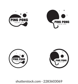 simple table tennis logo, ping pong creative logo template. sports games, clubs, tournaments and championships. vector