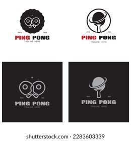 simple table tennis logo, ping pong creative logo template. sports games, clubs, tournaments and championships. vector