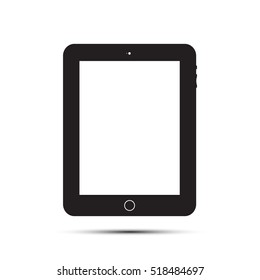 Simple Tablet Isolated On White Background. Vector Illustration