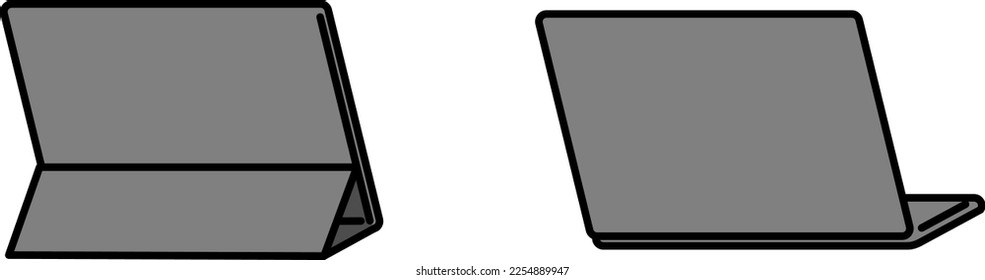Simple Tablet and laptop back set