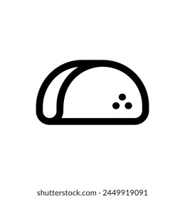 Simple Taco icon. The icon can be used for websites, print templates, presentation templates, illustrations, etc	