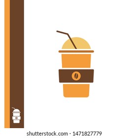 Simple take away coffee cup icon 