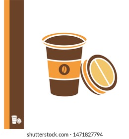Simple take away coffee cup icon 