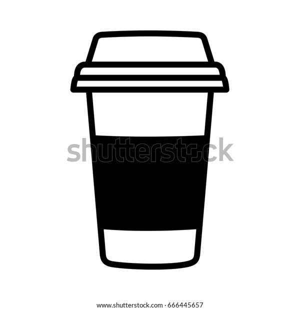 Download Simple Take Away Plastic Coffee Cup Stock Vector (Royalty ...