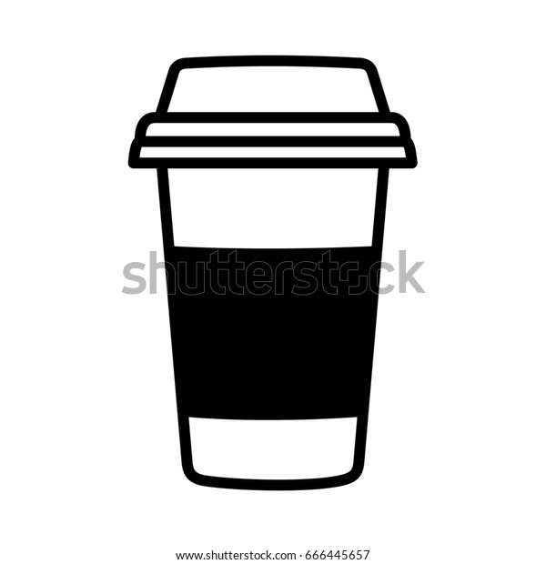 Simple Take Away Plastic Coffee Cup Stock Vector (Royalty ...