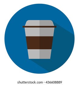 Simple takeaway coffee cup icon.