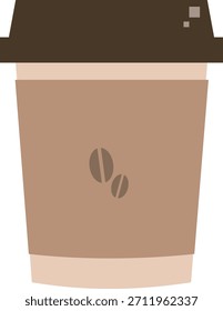 Simple takeaway coffee cup illustration