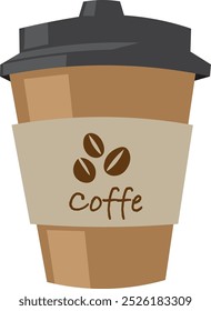 Material de ilustración de café simple para llevar