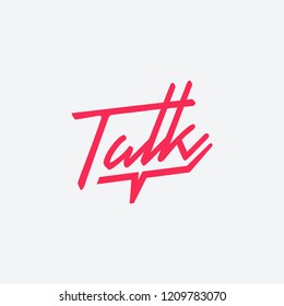 Simple Talk Logo Letter, Talk Vector Logotype