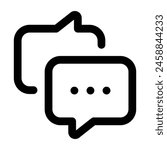 Simple Talk Show icon. The icon can be used for websites, print templates, presentation templates, illustrations, etc