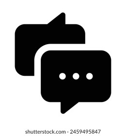 Simple Talk Show solid icon. The icon can be used for websites, print templates, presentation templates, illustrations, etc