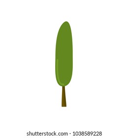 Simple Tall Isolated Tree Plant Illustration