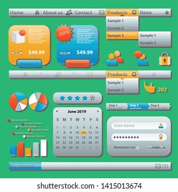 simple tamplate vector web page design 