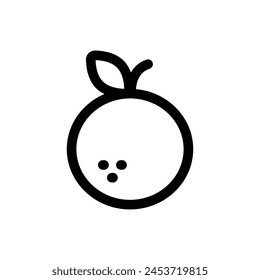 Simple Tangerine icon. The icon can be used for websites, print templates, presentation templates, illustrations, etc