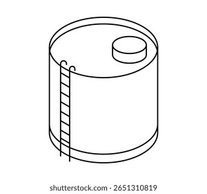 Simple tank isometric illustration vector