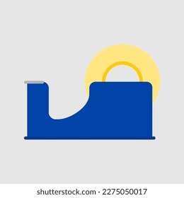 Simple tape roll holder for illustration. A simple flat vector design.