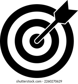 Simple target and arrow icon (black)