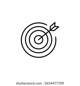 Icono Simple De Objetivo Y Flecha Para Conceptos De Logro De Objetivos