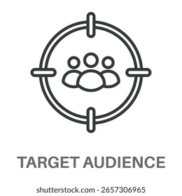 Icono simple del diseño de la audiencia objetivo, Inspiración simple del diseño del estilo para cualquier interfaz y propósito de los logotipos