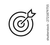 Simple Target Line Icon Editable Stroke