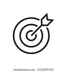 Icono de línea de destino simple Trazo editable