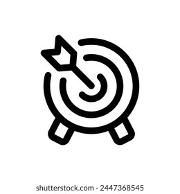 Simple Target line icon isolated on a white background